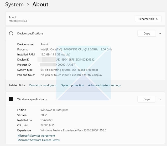 Windows System Configuration