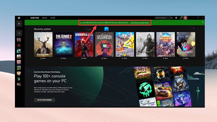 Your Microsoft Store account is different from your Xbox account