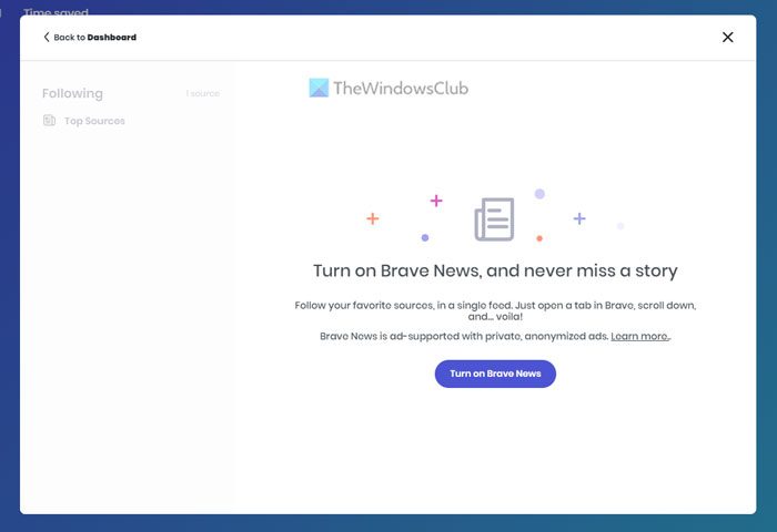 How to customize Brave browser New Tab page