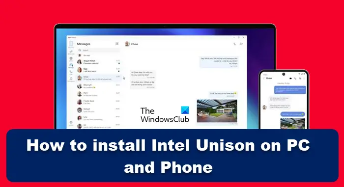 install Intel Unison on PC and Phone