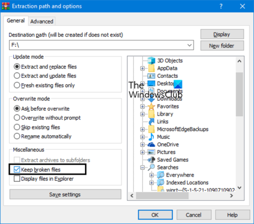Fix Checksum Error in WinRAR extraction
