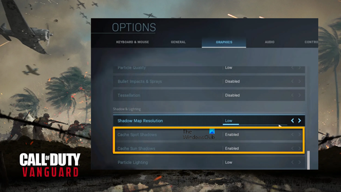 Change the graphics & in-game settings