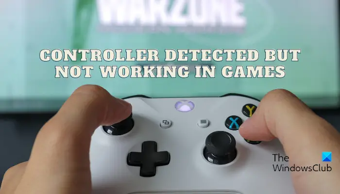 Controller detected but not working in games