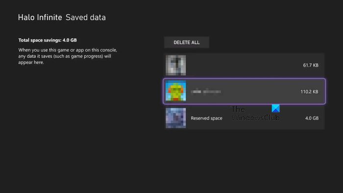 Delete All Saved Data Xbox Series X