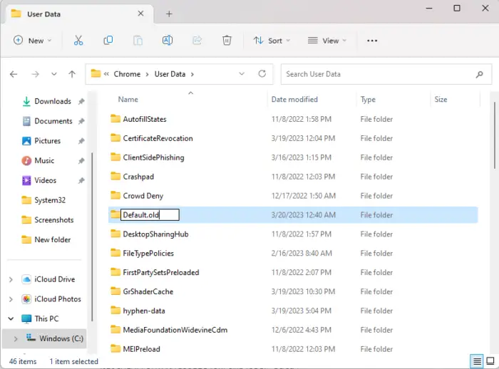 Delete Chrome Residual Files