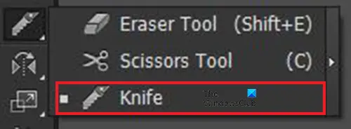 How to add a shadow to text in Adobe Illustrator - Knife tool
