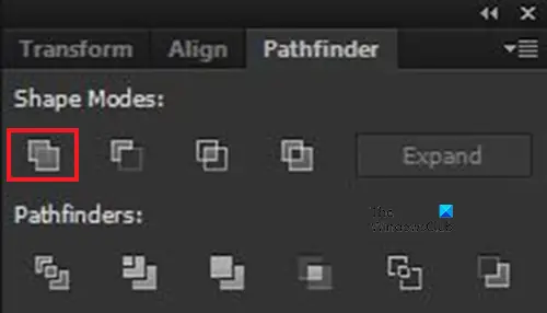 How to add a shadow to text in Adobe Illustrator - Pathfinder panel