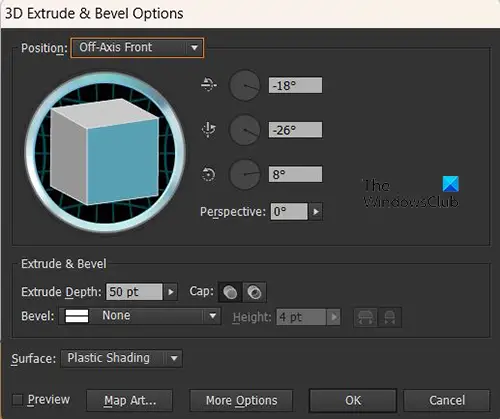 How to create 3D exploding pie charts in Illustrator - 3D Extrude and Bevel options