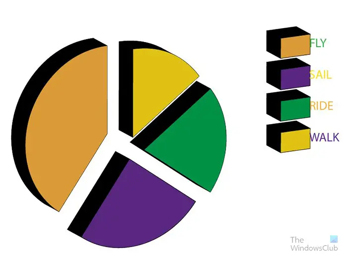 How to create 3D exploding pie charts in Illustrator - 3D version 1