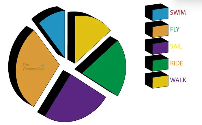 How to create 3D exploding pie charts in Illustrator - New data added - 3D