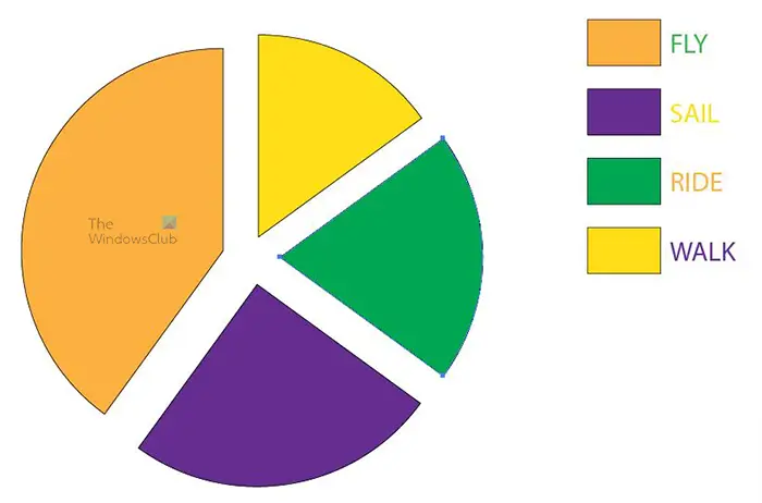 How to create 3D exploding pie charts in Illustrator - Pie slices apart