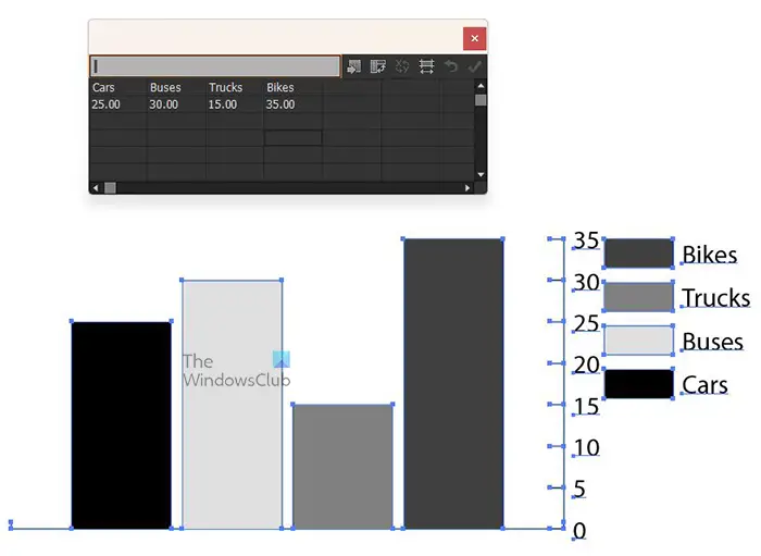 How to create graphs in Illustrator - Bar chart with legend