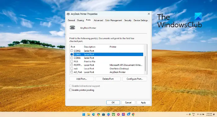 How to delete Printer Ports in Windows 11 10