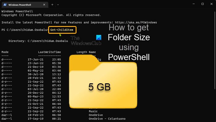 How to get Folder Size using PowerShell