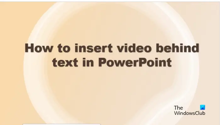 How to overlay Text on Video in PowerPoint
