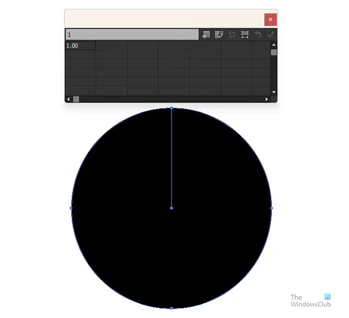 How to make a donut graph in Illustrator - Graph and data window 1