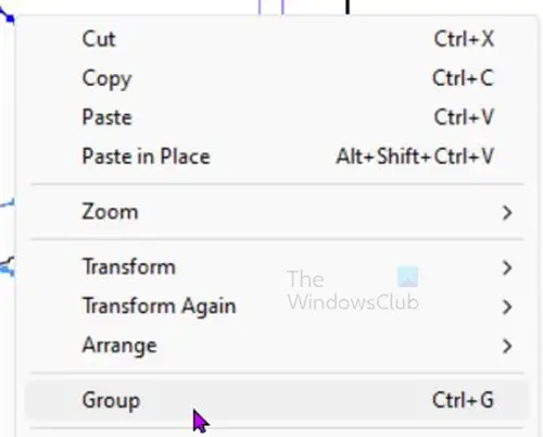 How to trace an image in InDesign - pencil trace - group