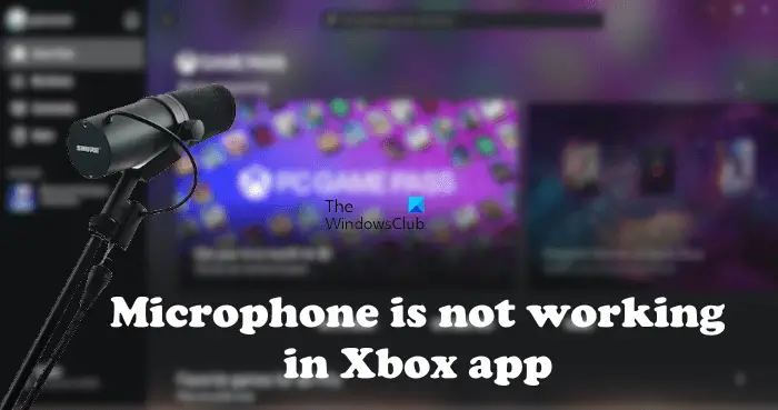 Microphone is not working in Xbox app