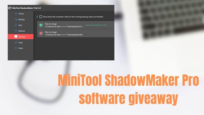 MiniTool ShadowMaker Pro software giveaway