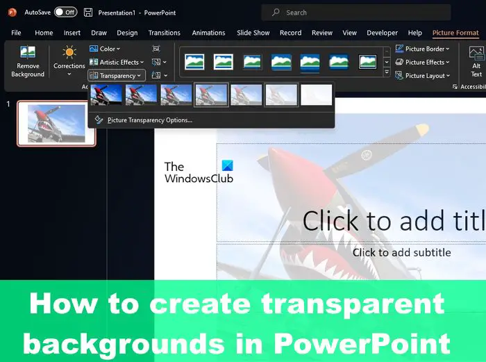 How to make images transparent in PowerPoint