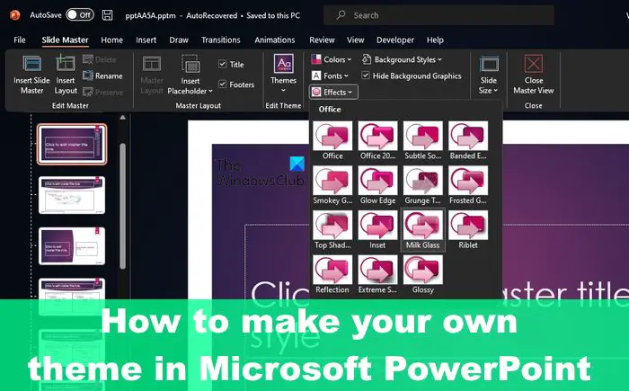 How to make your own theme in Microsoft PowerPoint
