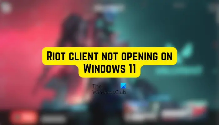 Riot client not opening on Windows 11