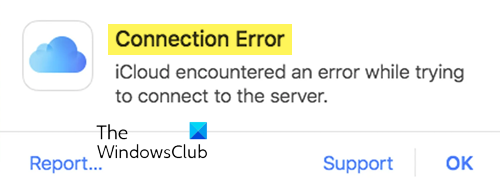 iCloud Connection Error