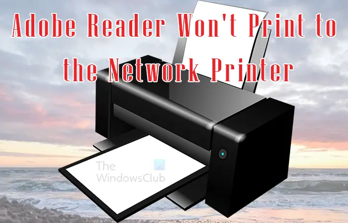 Adobe Reader Won't Print to the Network Printer - 1