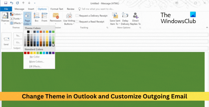 Change Theme In Outlook And Customize Outgoing Email