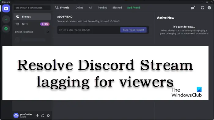 Resolve Discord Stream lagging for viewers
