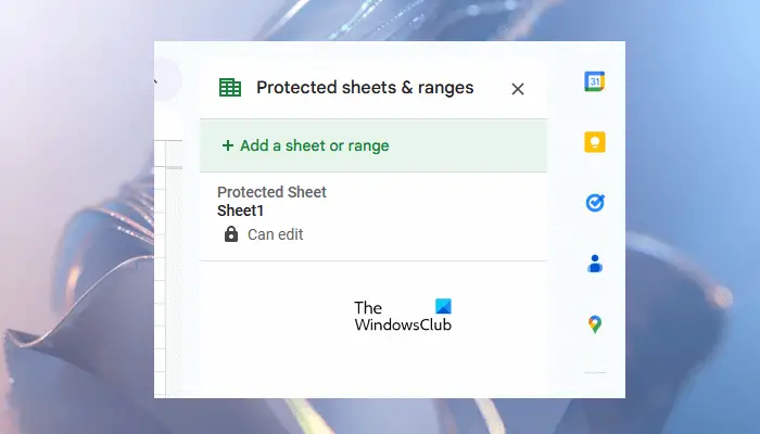 Edit permissions of a protected tab in Google Sheets