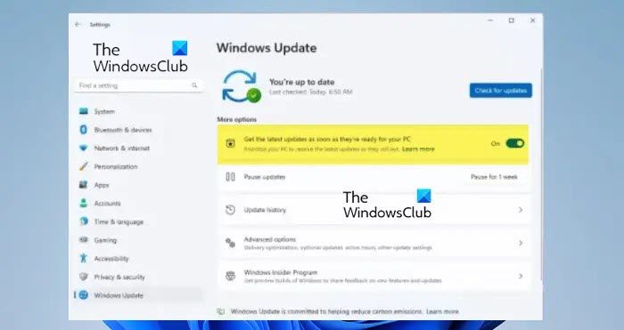 Get Windows 11 Feature Updates quickly