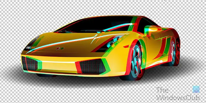 How to create 3D Retro effect in Photoshop - car final image