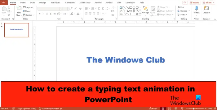 How to  make Typewriter animation in PowerPoint