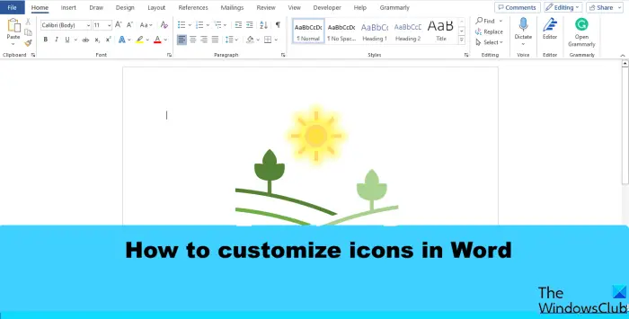 How to customize icons in Word