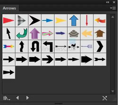 How to make Arrows in Illustrator - Arrow symbols pallet