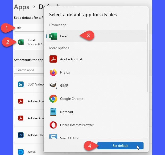 Stellt Eine Standard-App Für Xls-Dateien In Windows Ein