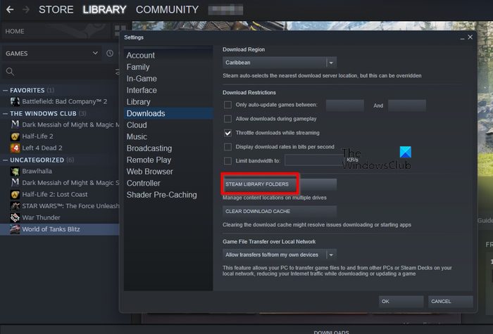 Steam Library Folders