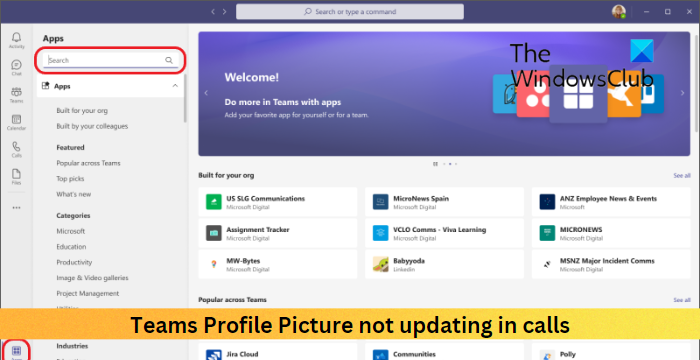 Teams Profile Picture not updating in calls