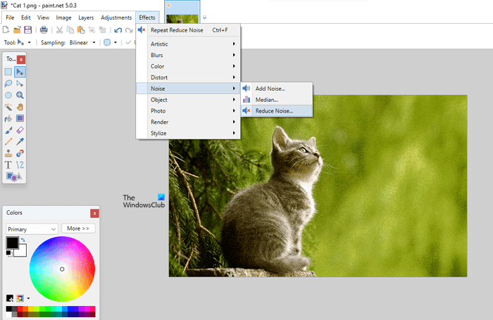 Use Paint.NET to reduce noise from image