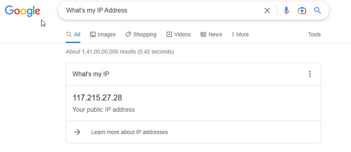 What’s my IP Address