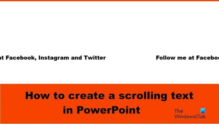 create a Scrolling Text in PowerPoint