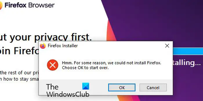 Firefox not installing on Windows