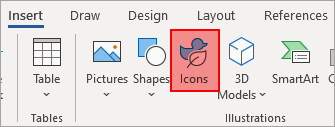 insert icons in word