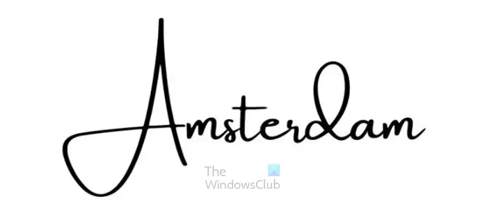 Die 10 Besten Canva-Kalligraphie-Schriftarten – Amsterdam – Schriftart