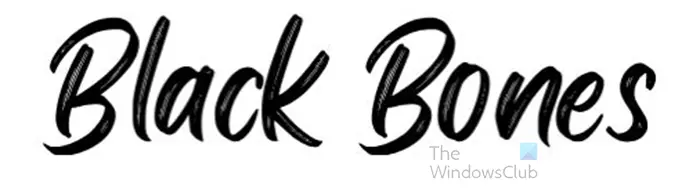 10 Best Canva Calligraphy Fonts - Black bones - font
