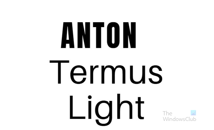 10 attractive Canva fonts that go together for your design - Anton +Termus light