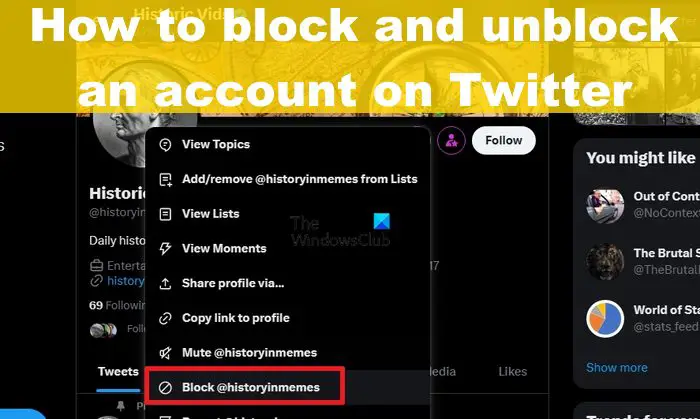 How to block and unblock an account on Twitter