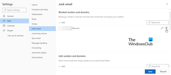 Blocked Senders list in Outlook