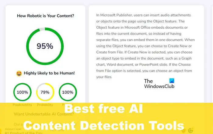 Best free AI Content Detection Tools